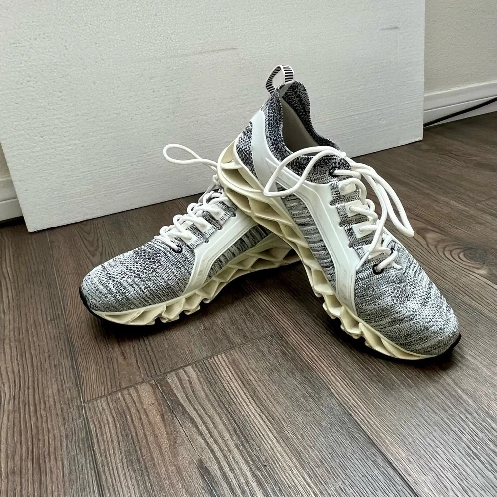 Stylish Gray and Cream women athletic walking shoes